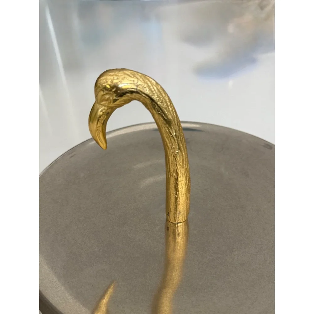 Z Galleries Gold Flamingo 2-Tier Tray Silver Metal 12